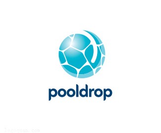 广州广州游泳馆PoolDrop标志vi设计