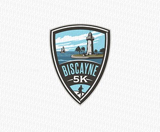 Biscayne5K马拉松赛标志设计